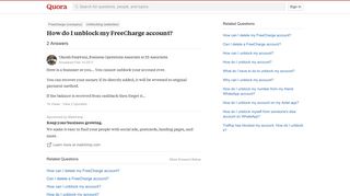 
                            10. How to unblock my FreeCharge account - Quora