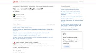 
                            13. How to unblock my Paytm account - Quora