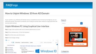 
                            11. How to Unjoin Windows 10 from AD Domain - FAQforge