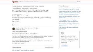 
                            8. How to unlink my phone number in WeChat - Quora