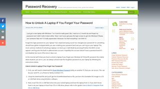 
                            10. How to Unlock A Laptop If You Forgot Your Password | Password ...