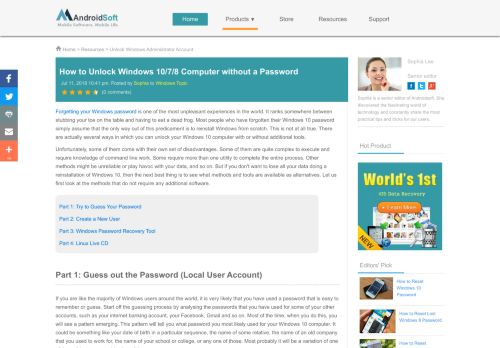 
                            9. How to Unlock a Windows 10/8/7 Computer without Knowing the ...