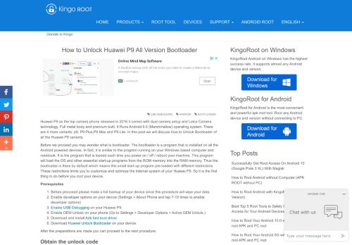 
                            13. How to Unlock Huawei P9 All Version Bootloader - KingoRoot