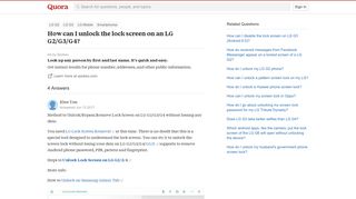 
                            5. How to unlock the lock screen on an LG G2/G3/G4 - Quora