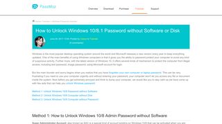 
                            2. How to Unlock Windows 10/8 Password if Locked out