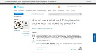 
                            2. How to Unlock Windows 7 Enterprise when another user has locked ...