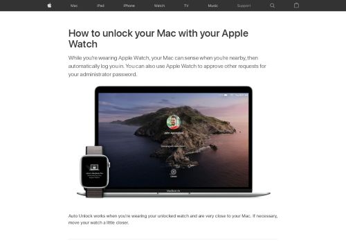 
                            6. How to unlock your Mac with your Apple Watch - Apple Support