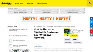 
                            10. How to Unpair a Bluetooth Device on Your Windows Network - dummies