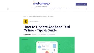 
                            10. How To Update Aadhaar Card Online - Step By Step Guide - Blog ...