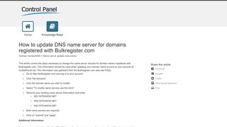 
                            8. How to update DNS name server for domains registered with ...