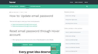 
                            12. How to: Update email password – Hover Help Center