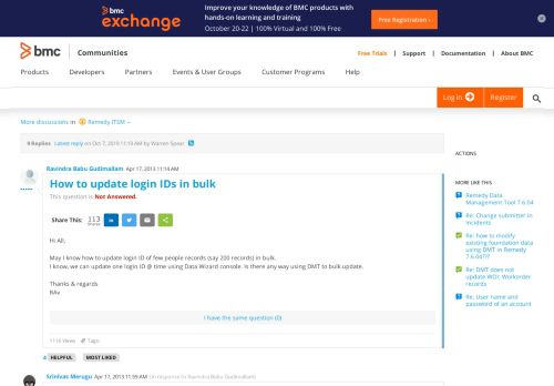 
                            9. How to update login IDs in bulk | BMC Communities
