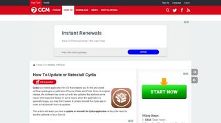 
                            11. How To Update or Reinstall Cydia - Ccm.net