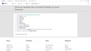 
                            7. How to update the Contact Details of your Domain | Spark NZ