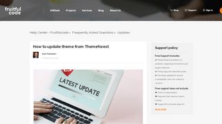 
                            8. How to update theme from Themeforest – Help Center - Fruitfulcode