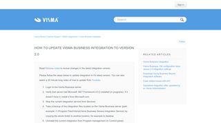 
                            11. How to update Visma Business integration to version 2.0 – Visma ...