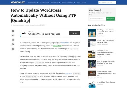 
                            9. How to Update WordPress Automatically Without Using FTP [Quicktip ...