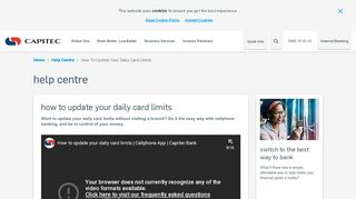 
                            13. How to Update Your Daily Card Limits | Help Centre | Capitec Bank