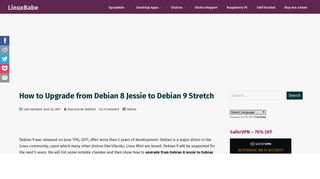 
                            7. How to Upgrade from Debian 8 Jessie to Debian 9 Stretch - LinuxBabe