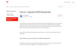 
                            6. How to : Upgrade WGR Masternode – Wagerr