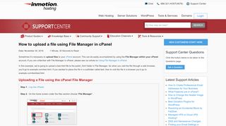 
                            13. How to upload a file using File Manager in cPanel | InMotion Hosting