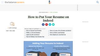 
                            13. How to Upload a Resume to Indeed - The Balance Careers