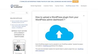 
                            12. How to upload a WordPress plugin from your WordPress admin ...