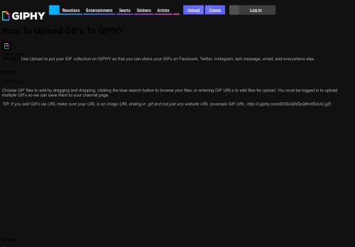 
                            3. How To Upload GIFs To GIPHY | GIPHY