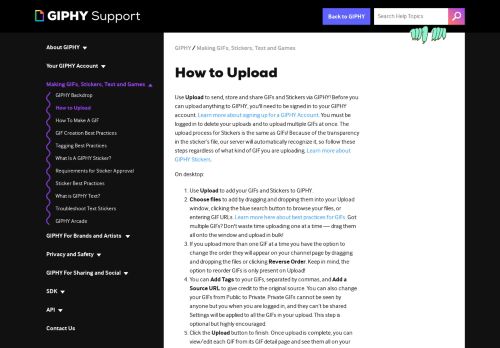 
                            2. How to Upload – GIPHY