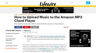 
                            8. How to Upload Music to the Amazon MP3 Cloud Player - Lifewire