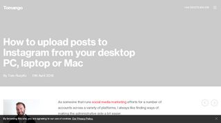 
                            13. How to upload posts to Instagram from your desktop PC, laptop or Mac ...