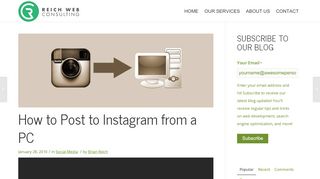 
                            12. How to Upload to Instagram from a PC Using Gramblr - Reich Web ...