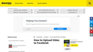 
                            5. How to Upload Video to Facebook - dummies