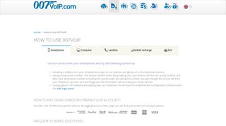 
                            5. How to use 007VoIP - 007VoIP - Worldwide low cost VoIP calls