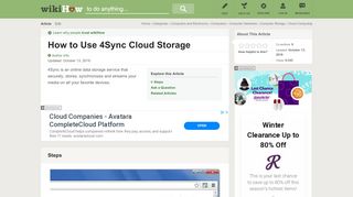 
                            13. How to Use 4Sync Cloud Storage: 11 Steps (with Pictures) - wikiHow