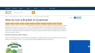 
                            7. How to Use a Bracket in Grammar