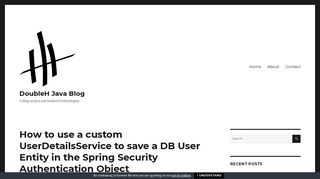 
                            11. How to use a custom UserDetailsService to save a DB User Entity in ...