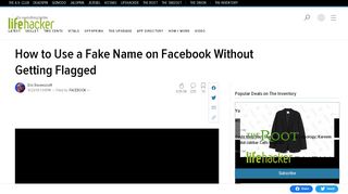 
                            7. How to Use a Fake Name on Facebook Without Getting Flagged