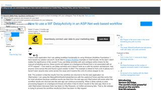 
                            7. How to use a WF DelayActivity in an ASP.Net web based ...