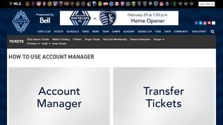 
                            2. How to use account manager | Vancouver Whitecaps FC