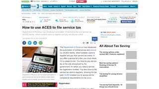 
                            10. How to use ACES to file service tax - The Economic Times