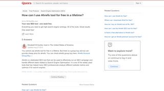 
                            4. How to use Ahrefs tool for free in a lifetime - Quora