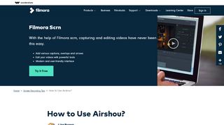 
                            5. How to Use Airshou? - Wondershare Filmora