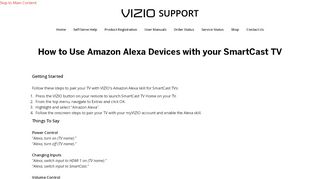 
                            7. How to Use Amazon Alexa Devices with your SmartCast TV