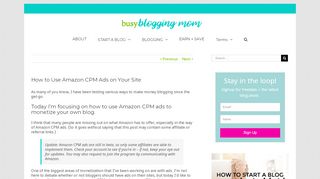 
                            7. How to Use Amazon CPM Ads on Your Site - Busy Blogging Mom
