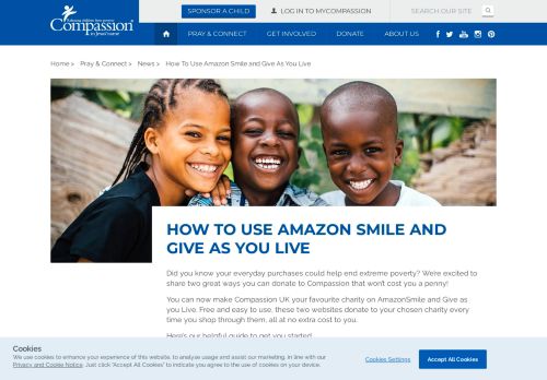 
                            10. How To Use Amazon Smile and Give As You Live - Compassion UK