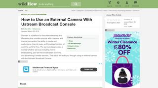 
                            13. How to Use an External Camera With Ustream Broadcast Console