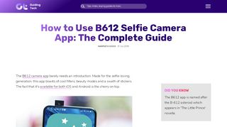 
                            13. How to Use B612 Selfie Camera App: The Complete Guide
