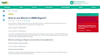 
                            10. How to use Bitcoin in MMM Nigeria? ▷ Legit.ng