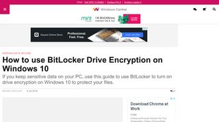 
                            8. How to use BitLocker Drive Encryption on Windows 10 | Windows ...